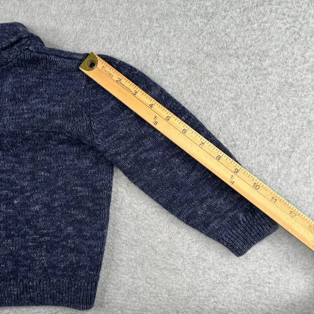 Baby B'gosh Knit Sweater Baby Size 24 Months Button Up Navy Blue Heather